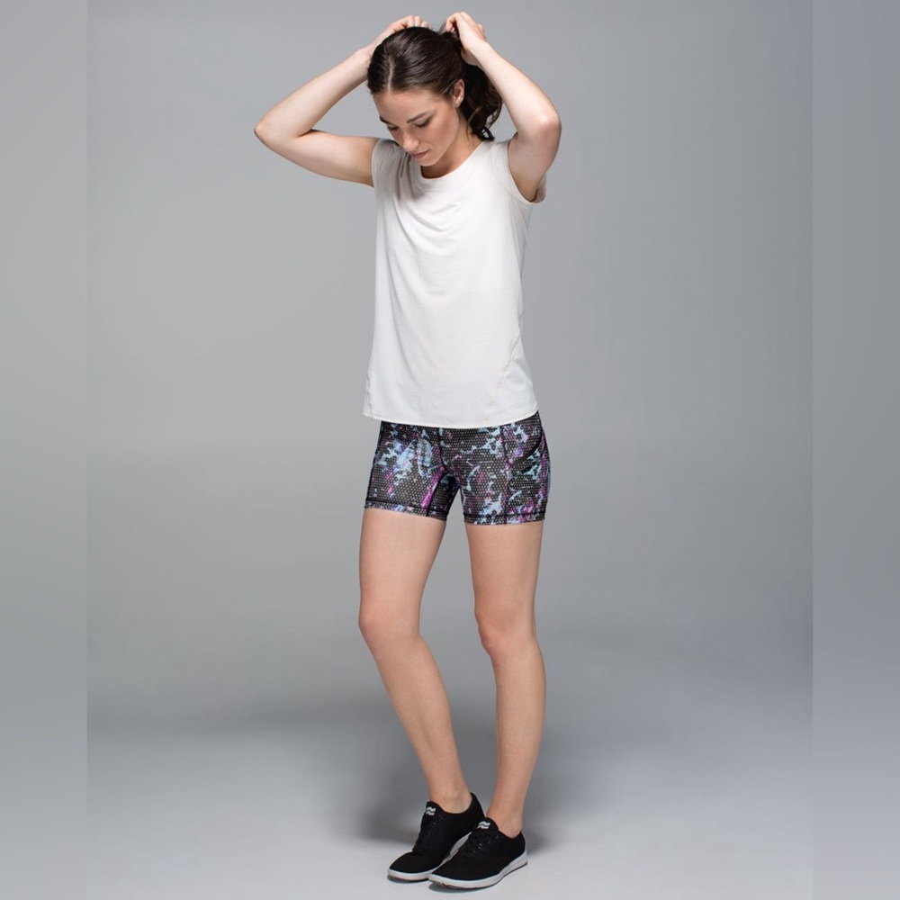 Lululemon What The Sport Short Floral Running Yoga Gym Activewear Workout Train